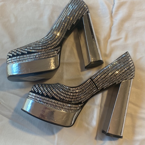 New! Disco Ball platforms by Azalea Wang Fabulous heels size 10 - Picture 2 of 11